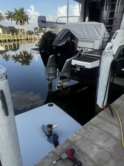 Boat and outboard service work