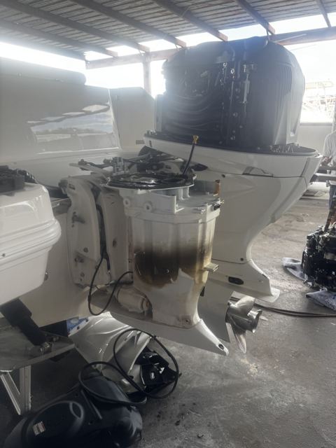 Boat and outboard service work